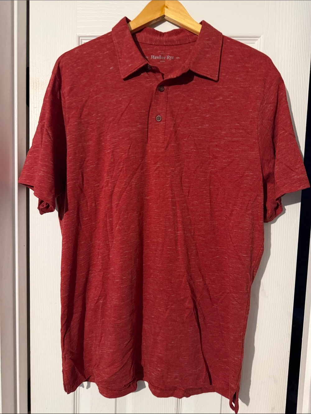 Hawke & Rye Men's Heather Red Polo Shirt